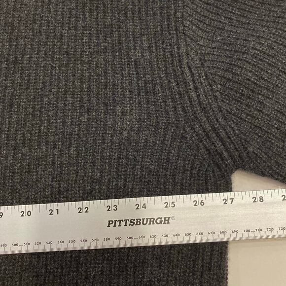 Nwot JENNI KAYNE Cardigan S Cashmere Grey”’Cocoon”Ribbed V Long-Sleeve Button-Up - Picture 9 of 11